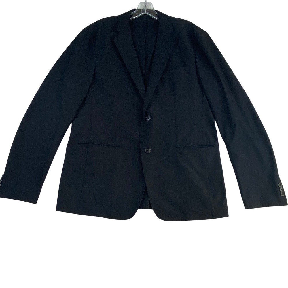 Bonobos Blazer Sz L Black Unstructured 100% Wool Office Wedding Guest